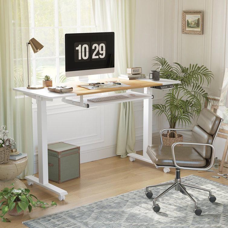 Inbox Zero Dual Motor Height Adjustable Electric Standing Desk With